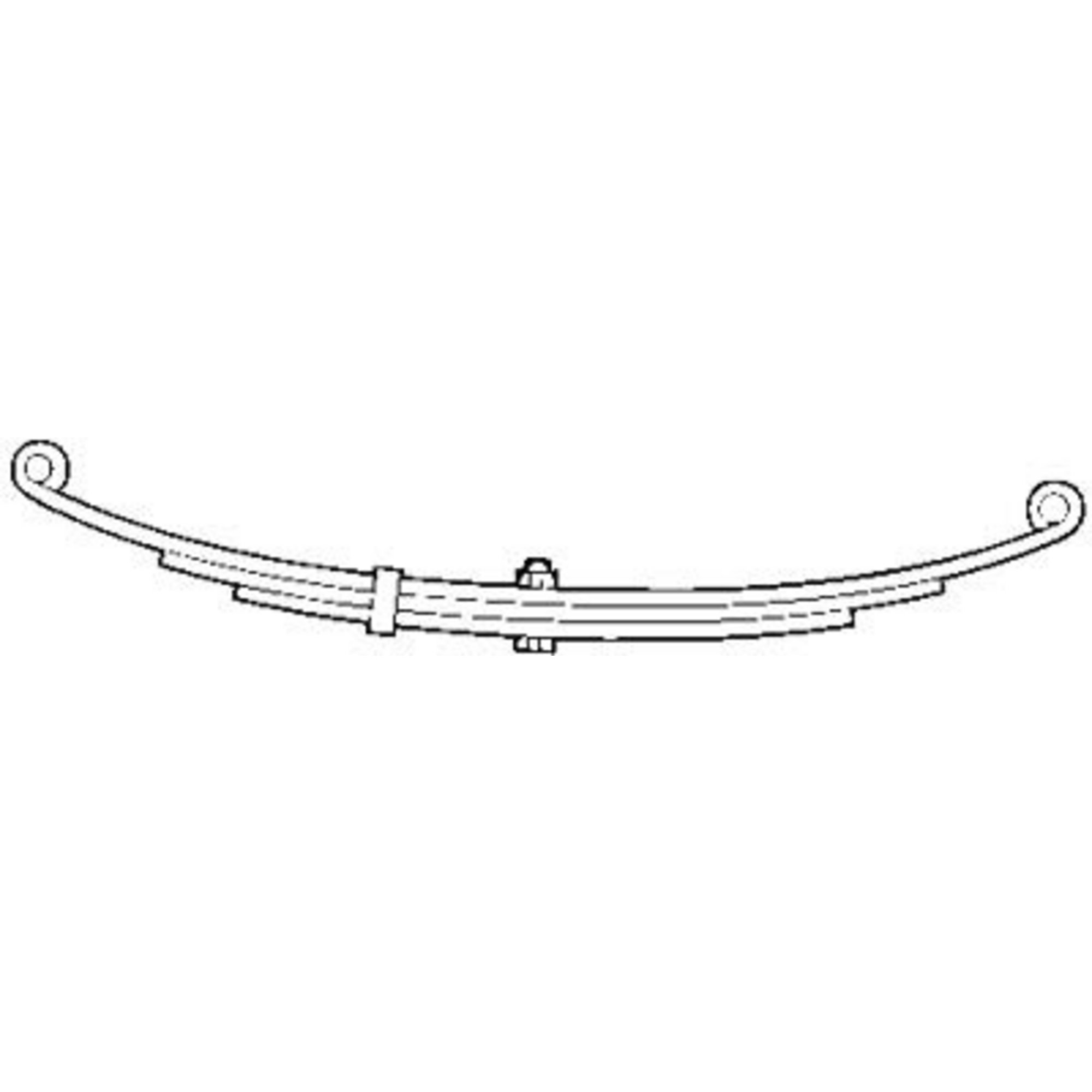 Leaf Trailer Springs with Double Eyelets (Pr) — 1500-Lb. Capacity